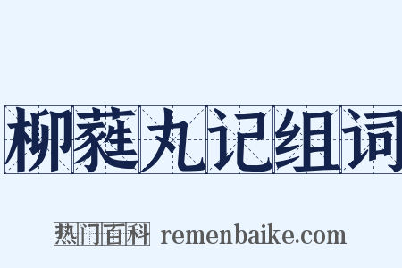 柳蕤丸记组词是什么意思的图片